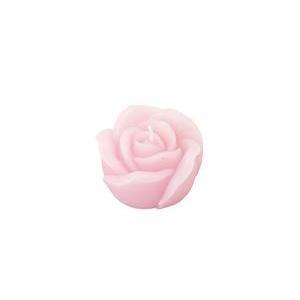 Bougie forme de rose (x 3) - 6.4 x 3 x 6.4 cm - Rose