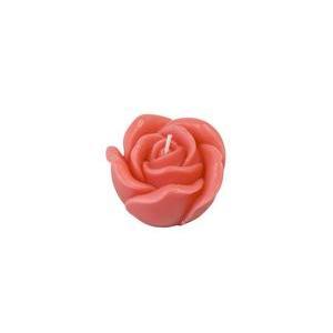 Bougie forme de rose (x 3) - 6.4 x 3 x 6.4 cm - Rouge