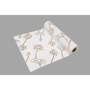 chemin de table toile zen elegant 28 cm / 4 m rose gold