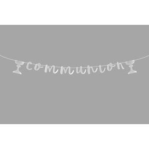 guirlande lettres communion (2 m) argent