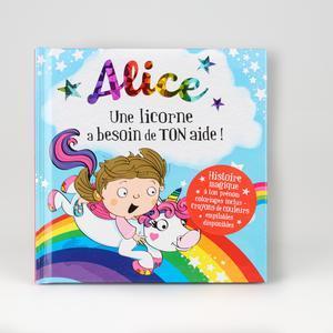 Livre personnalisé dont l'enfant est le héros Alice - 15 x 15 cm - Multicolore