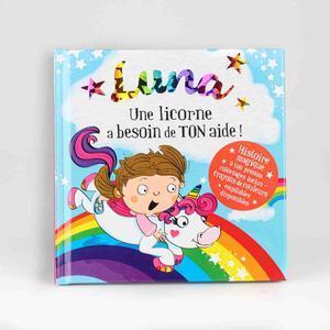 Livre personnalisé dont l'enfant est le héros Luna - 15 x 15 cm - Multicolore