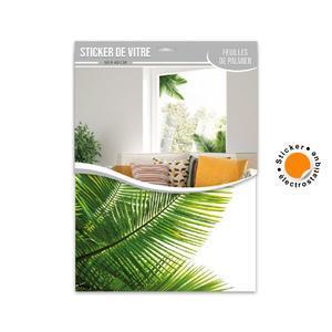 Adhésif de vitre Feuilles de Palmier - L 60 x l 40 cm - Vert