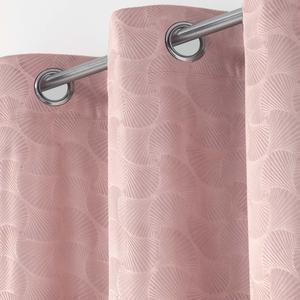 Rideau occultant velours relief Adrina - 140 x 280 cm - Rose