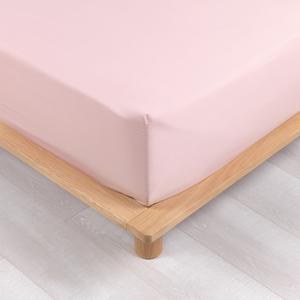 Drap-housse percale uni - Pour matelas 2 personnes - L 190 x l 140 cm - Différents modèles - Rose