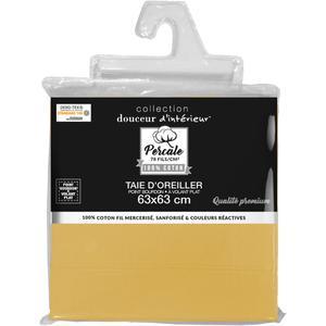 Taie d'oreiller Percaline - 63 x 63 cm - Jaune miel