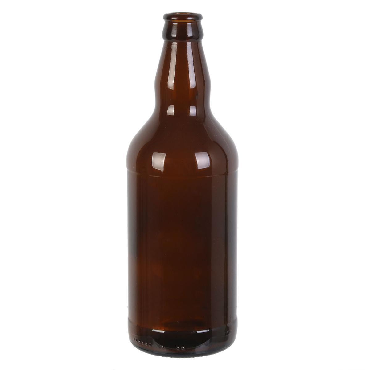 6 bouteilles de bière + capsules et étiquettes - L 7.5 x H 22.5 x l 7.5 cm - Marron - COOK CONCEPT