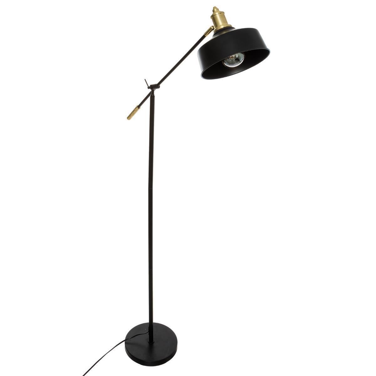 Lampadaire arc métal flower noir H 155 cm