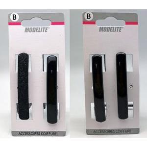 Barrettes assorties - L 6 cm - Différents modèles -Noir - MODELITE