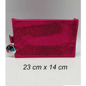 Trousse de toilette pailletée - L 23 x l 14 cm - Différents coloris - Rose - MODELITE