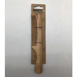 Peigne à manche 100 % bambou - L 21.8 cm - Marron