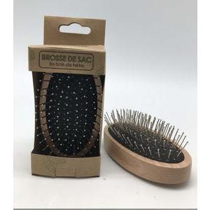 Brosse à cheveux démêlage - L 14.4 cm - Marron