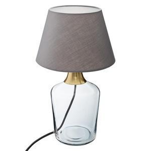 Lampe verre Sila bleue H 39 cm