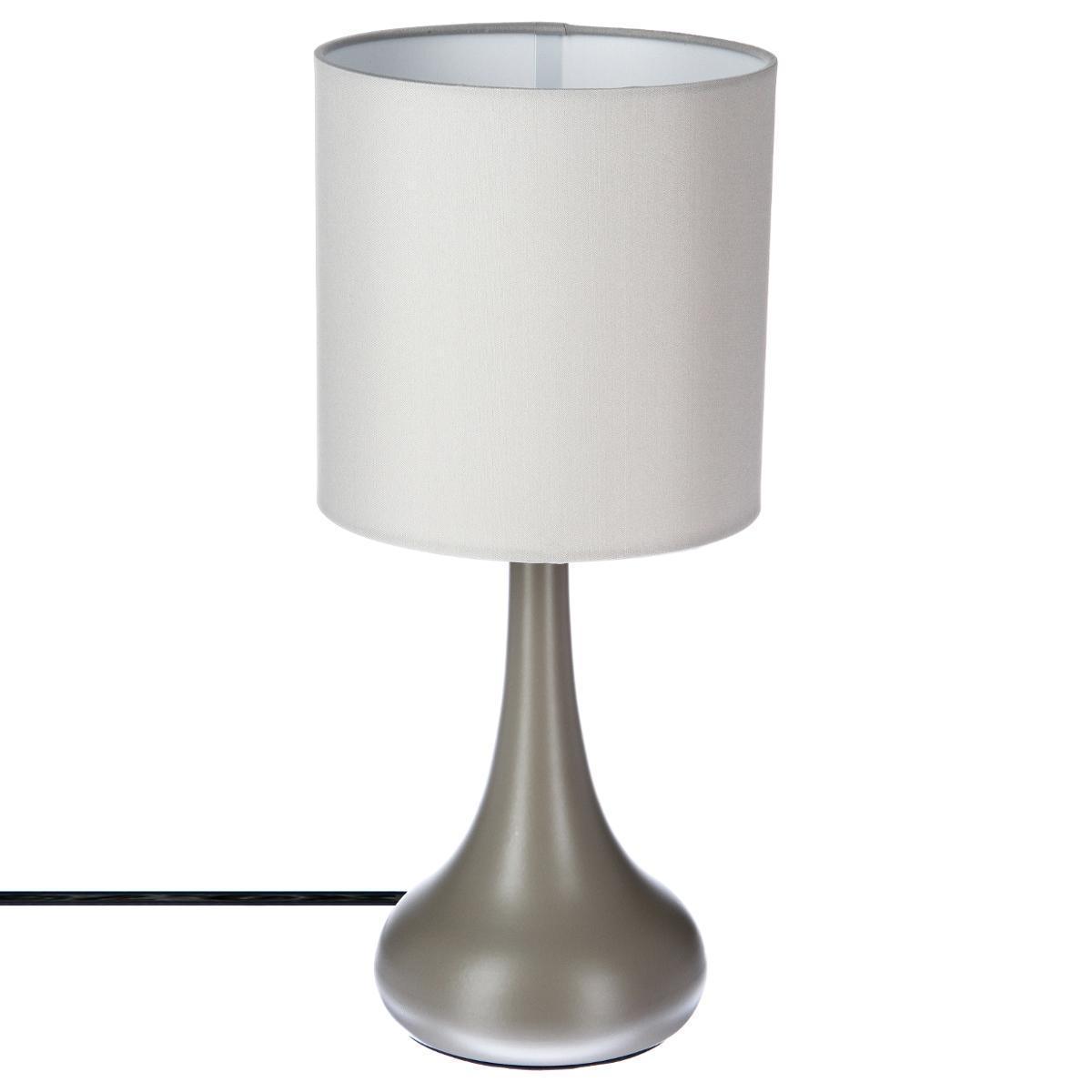 Lampe touch Esma taupe H 33 cm