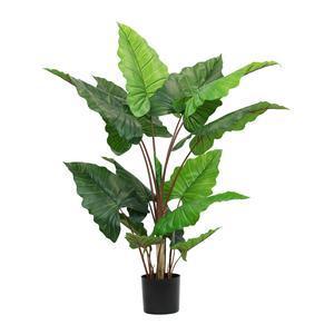 Alocasia synthétique 17 feuilles - H 150 cm - Vert