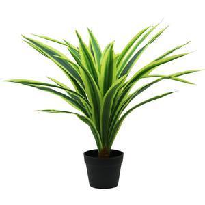 Dracaena synthétique 29 feuilles - H 75 cm - Vert