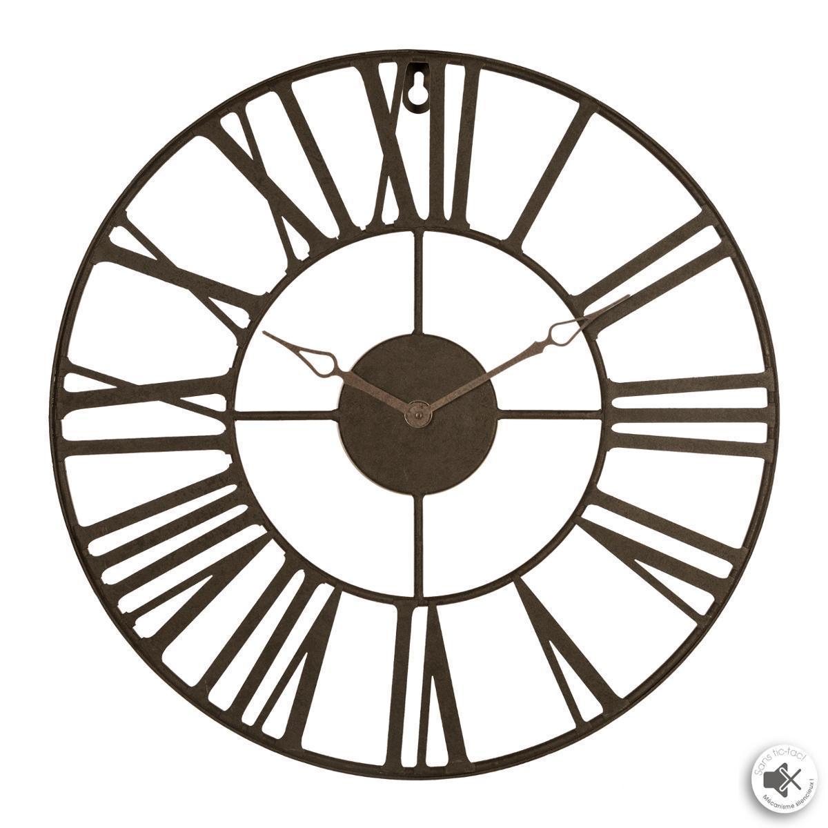 Horloge métal vintage - ø 36,5 cm