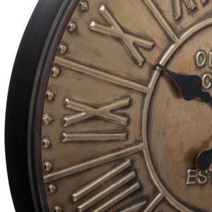 Horloge en métal embossé - ø 60.5 x P 6.5 cm - Marron - ATMOSPHERA
