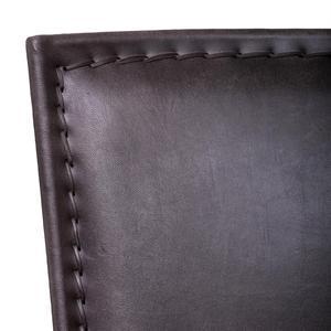 Chaise en cuir Polo - 41.5 x P 53 x H 89 cm - Noir - ATMOSPHERA