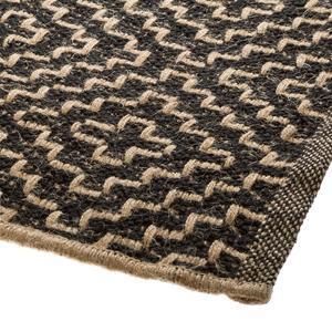 Tapis noir en jute et coton - 120 x 170 cm - ATMOSPHERA