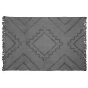 Tapis motif tufté Inca - 120 x 170 cm - Gris - ATMOSPHERA