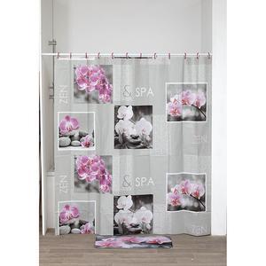 Rideau de douche imprimé Fleurs - L 180 x l 180 cm - Multicolore