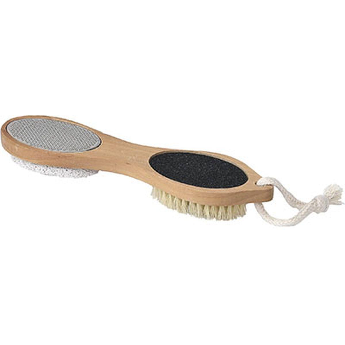 Brosse de soins pour les pieds - L 19.5 x H 2.5 x l 5 cm - Beige