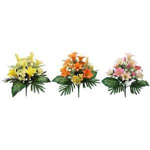 Bouquets de lys et roses - H 38 cm - Différents modèles
