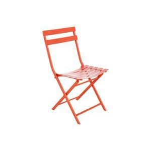 Chaise Greensboro - 51 x 42 x H 80 cm - Orange potiron - HESPERIDE