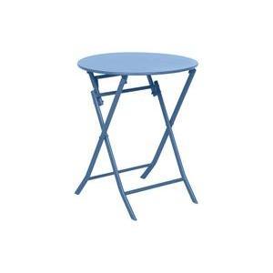 Table Greensboro ronde - ø 60 x H 71 cm - Bleu bleuet - HESPERIDE