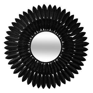 Miroir Mely en feuilles - 64 x P 2 x H 64 cm - Noir - ATMOSPHERA
