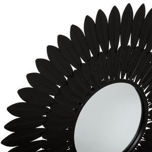 Miroir Mely en feuilles - 64 x P 2 x H 64 cm - Noir - ATMOSPHERA