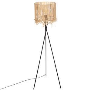 Lampadaire Hacienda en raphia - 53 x P 46 x H 156 cm - Beige - ATMOSPHERA