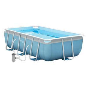 Piscine Prism Frame - 488 x 244 x 107 cm - Gris - INTEX