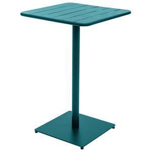 Table haute Phuket carrée - 65 x 65 x H 100 cm - Bleu - HESPERIDE