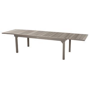 Table Piaza extensible 12 personnes - L. 135/270 x P. 90 x H. 75 cm - Beige - HESPERIDE