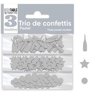 Trio de confettis - Gris