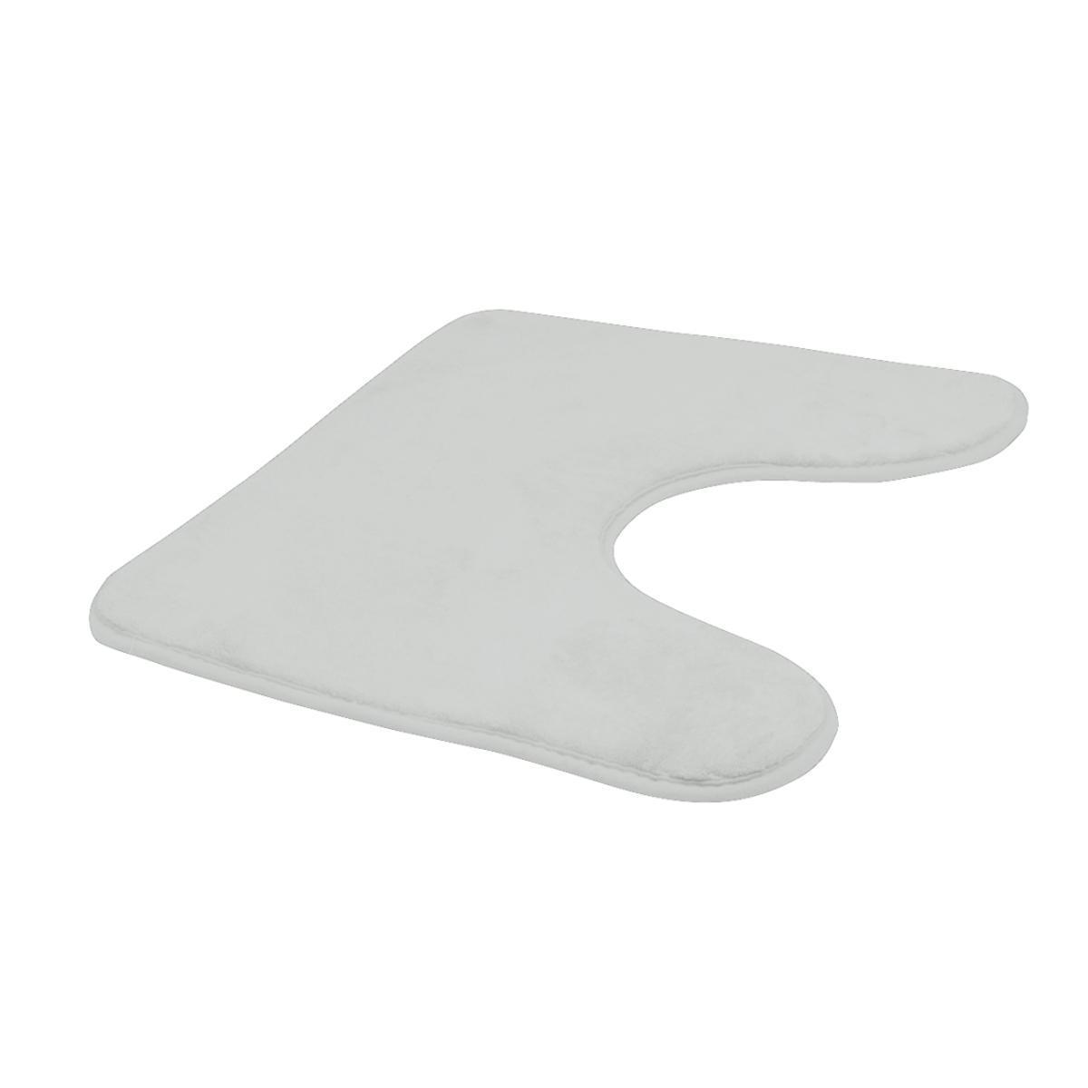 Tapis contour WC - L 50 x l 40 cm - Différents modèles - Blanc