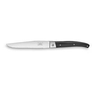 Couteau à steak à lame dentée professionnel - 6.5 x 29 x 2 cm - Noir - LOU LAGUIOLE