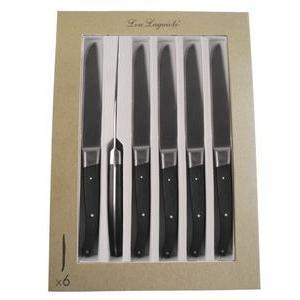 Coffret 6 couteaux à steak édition professionnelle - 20 x 27.5 x 3 cm - Noir - LOU LAGUIOLE