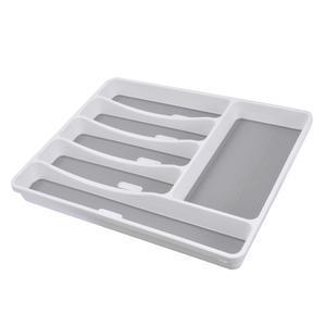 Organisateur de tiroir à couverts - Différents formats - L 32.5 x H 4.5 x l 40.3 cm - Blanc, gris
