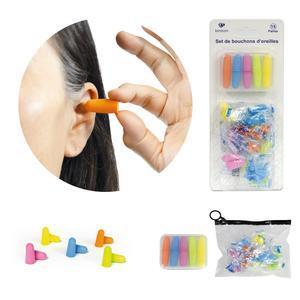 Bouchons d`oreilles anti-bruit différents coloris - KINSTON