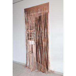 rideau de porte metallise (90cm x 2.4m) rose gold