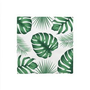 Lot de 12 serviettes de table jetables thème tropical - L 33 x l 33 cm - Vert