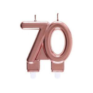 BOUGIE AGES ROSE GOLD 70 ANS