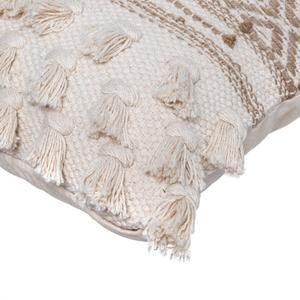 Coussin 3D en jute et coton - 45 x P 15 x H 45 cm - Beige - ATMOSPHERA