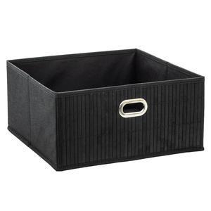 Panier de rangement bambou - L 31 x H 31 x l 14 cm - Noir - 5FIVE