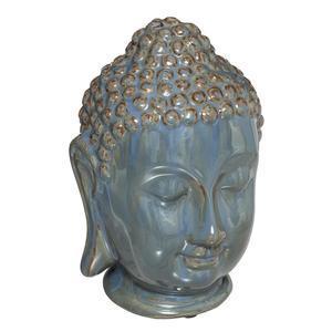 Tête de Bouddha en céramique - L. 18 x P. 17,5 x H. 25,5 cm - Atmosphera