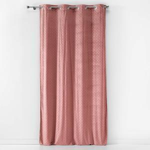 Rideau à œillets imprimé effet velours Bellagold - L 240 x l 140 cm - Rose