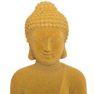 Statuette bouddha NAM NAM - L 17.5 x H 22 x l 11.5 cm - Différents modèles - Jaune orangé ou violet - ATMOSPHERA